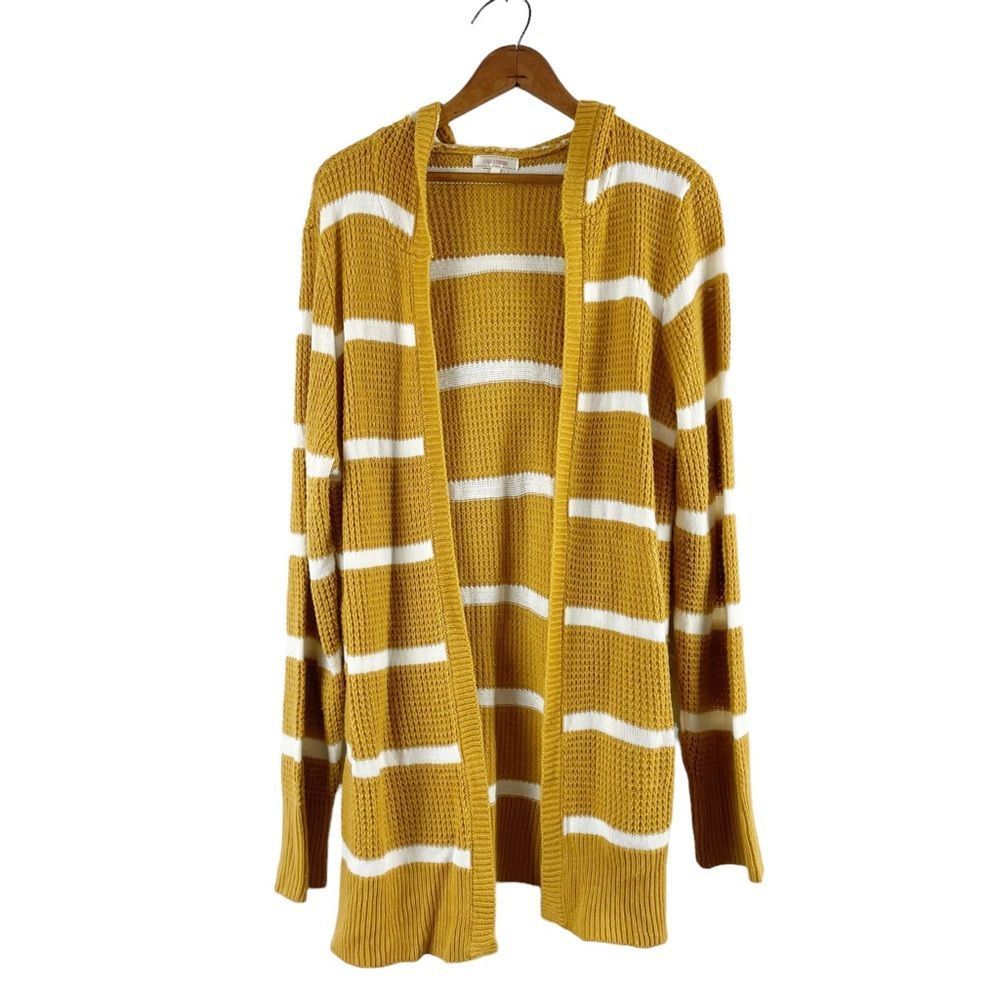 Stella Tweed Striped Hooded Cardigan Size Large
